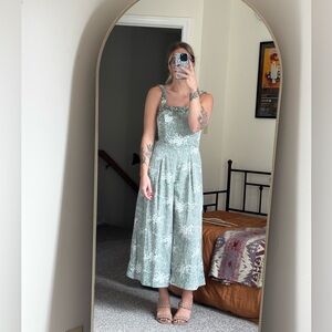 Petal and Pup Sage Green Floral Jumpsuit